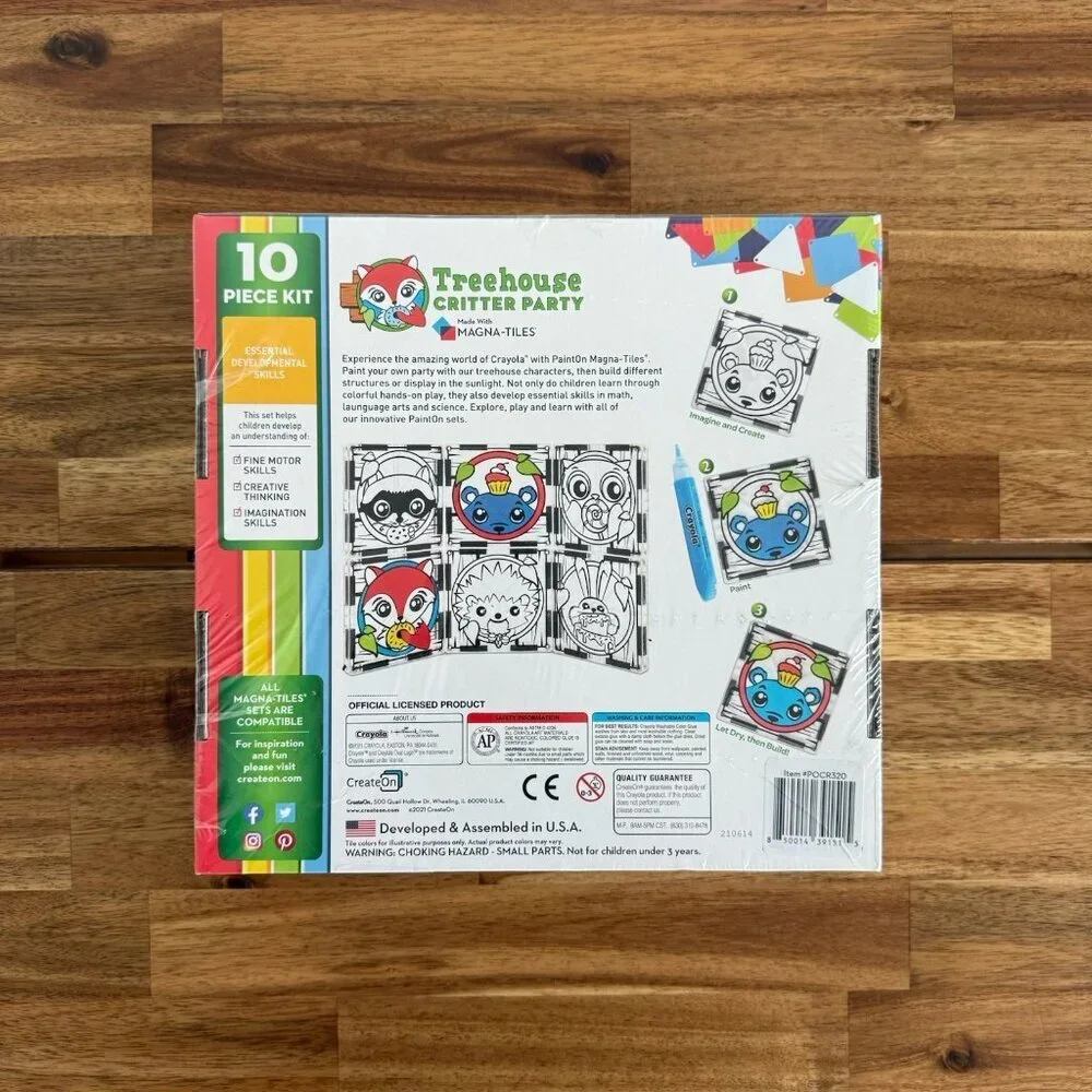 Treehouse Critter Party Made With Magna-Tiles‎ PaintOn Ages 3-99 Crayola READ